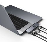 HYPER DUO PRO 7-in-2 USB-C Hub USB Type-C 104 Mbit/s Grijs