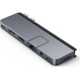 HYPER DUO PRO 7-in-2 USB-C Hub USB Type-C 104 Mbit/s Grijs