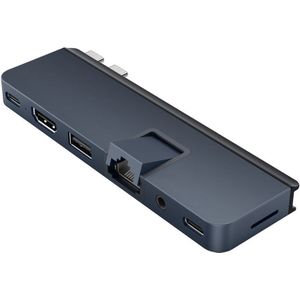 HYPER DUO PRO 7-in-2 USB-C Hub USB Type-C 104 Mbit/s Grijs