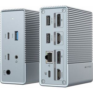 HYPER HDG212B-GL USB-C Dockingstation - Geschikt voor Merk: Universeel
