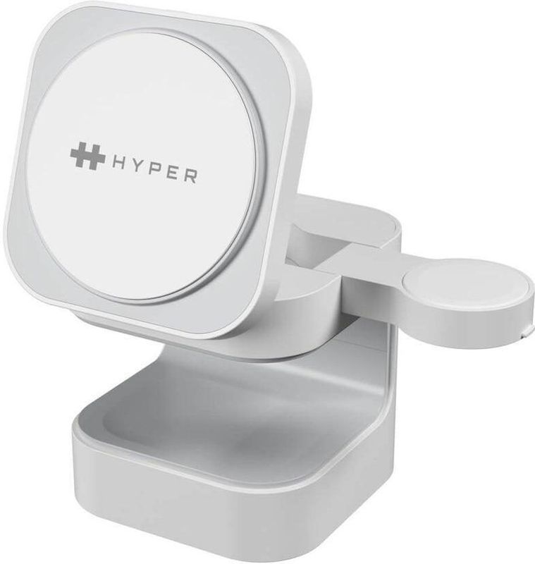 Hyper® HyperJuice HJ3320WHGL Qi2 3-in-1 Magnetische Ladestation