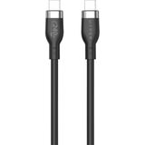 0 Hyper® Silikon USB-C zu USB-C Ladekabel 1m (240W, Schwarz)