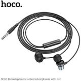 Hoco M110 Bedrade In-Ear Oordopjes 3.5mm Jack Headset Zwart