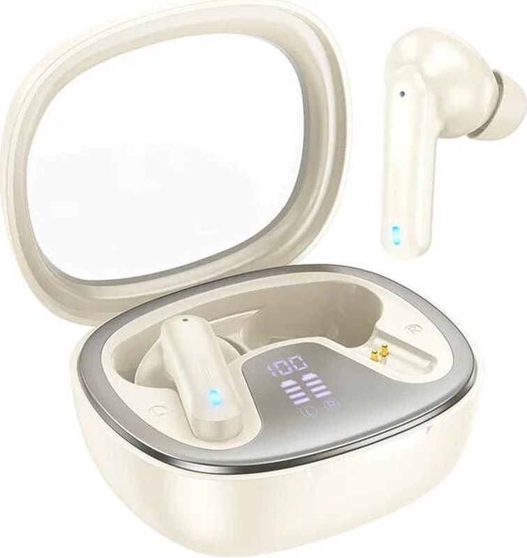 Hoco - EQ6 - Draadloze Oortjes - Beige - Bluetooth 5.3