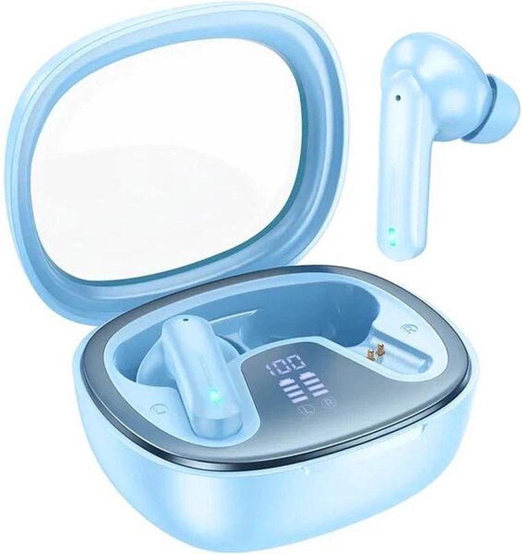 Hoco - TWS EQ6 - Draadloze Hoofdtelefoon - Blauw - Bluetooth