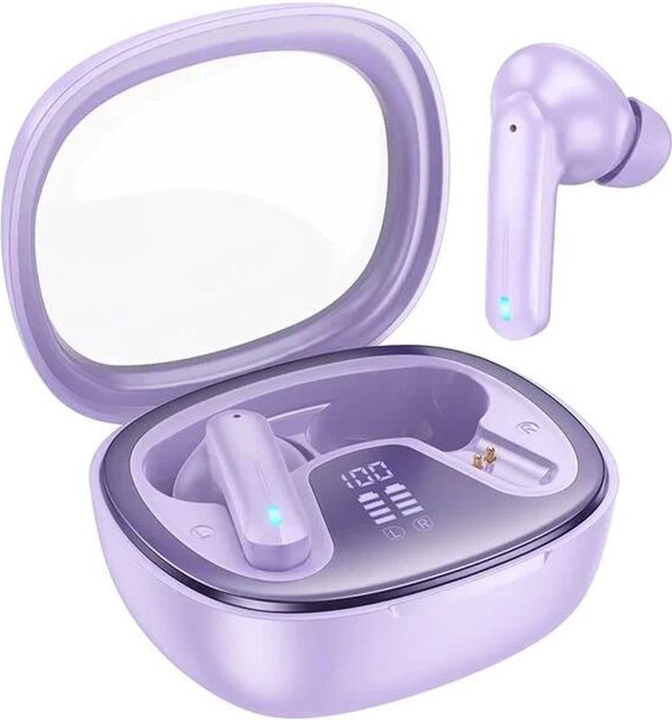 Hoco - EQ6 - Draadloze Oortjes - Paars - Bluetooth 5.3 - HiFi Audio