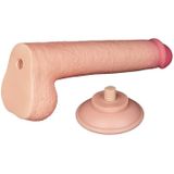 LoveToy - Dildo - Schuifhuid Dildo - Lengte 22 cm - Diameter Ø 3.7 cm - Lichte Beige