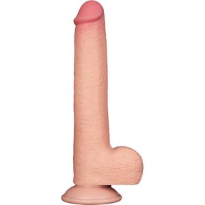 LoveToy - Dildo - Schuifhuid Dildo - Lengte 22 cm - Diameter Ø 3.7 cm - Lichte Beige