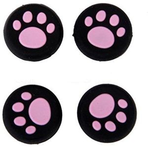 4 x analoge siliconen duim Stick Grips Cap Joystick ThumbSticks Caps Cover voor PS4 PS3 Xbox One Xbox 360 PS2 Game Controllers, roze