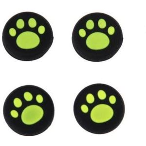 4 x analoge siliconen duim Stick Grips Cap Joystick ThumbSticks Caps Cover voor PS4 PS3 Xbox One Xbox 360 PS2 Game Controllers, Groen