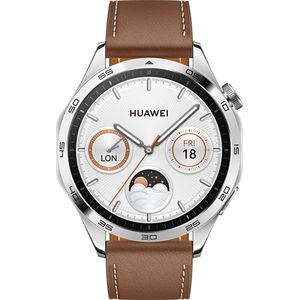 HUAWEI WATCH GT 4 - 46mm - Bruin Leder - Gezondheidsbeheer - 2 Weken Batterij