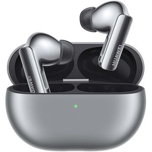 HUAWEI FreeBuds Pro 3, Hi-Res Dual Driver Sound System, Intelligente ANC 3.0, kristalhelder geluid, 31 uur lange batterijduur，Stijlvol Ergonomisch design，Compatibel met Android en iOS, Silver Frost