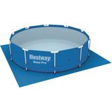 Bestway Flowclear™ vierkant grondzeil, 274 x 274 cm, voor opstelzwembaden tot Ø 244 cm, blauw