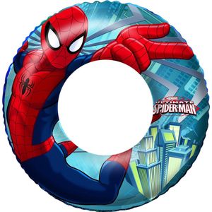 BESTWAY Opblaasbare Spiderman-licentie-zwemring, meerkleurig, 98003B, 56 cm, outdoorspel vanaf 36 maanden
