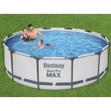 Bestway zwembad - met pomp en zwembad trap - 366x100 cm - wit