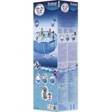 Bestway Steel Pro Frame Pool Zwembad, rond, 366 x 76 cm, set met stalen frame en filterpomp, blauw