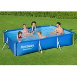 Bestway - 56404 Frame Pool Rechteck 300x201x66cm Stahlrohrbecken Schwimmbecken