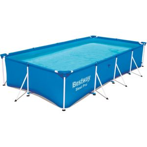 Bestway Steel Pro Zwembad - 400 x 211 x 81 cm - Rechthoekig Opzetzwembad met Stalen Frame - Familiezwembad