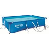 Aufstellpool Steel Pro Frame Pool blau 300 x 201 x 66 cm (l x b x h) mit Filterkartuschenanlage - Bestway