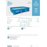 Aufstellpool Steel Pro Frame Pool blau 300 x 201 x 66 cm (l x b x h) mit Filterkartuschenanlage - Bestway