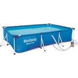 Aufstellpool Steel Pro Frame Pool blau 300 x 201 x 66 cm (l x b x h) mit Filterkartuschenanlage - Bestway