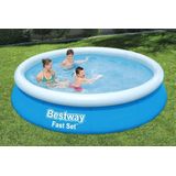 Bestway Fast Set Opblaasbare zwembadset, rond, 3,66 m x 76 cm