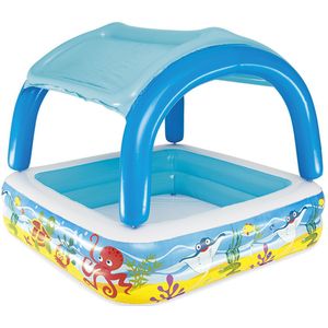 Bestway Kinderzwembad met Luifel - 140x140x114 cm - Perfect voor Zomerse Dagen