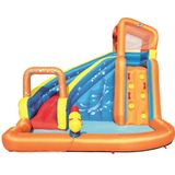 Waterpark turbo splash met klimwand en zwembad, incl airblower - 365x320x270cm