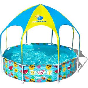 Bestway My First Frame Pool - Zwembad met zonnescherm - Kinder Zwembad - 244cm - Rond zwembad