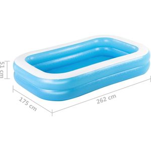 Opblaas zwembad - Bestway - 262x175x51 cm - blauw wit