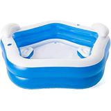 Bestway - Planschbecken Family Pool Fun 213 x 206 x 69 cm Blau
