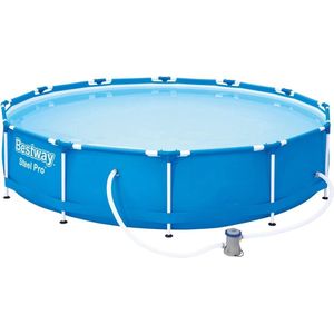 Bestway opzetzwembad Steel Pro Max | blauw | inclusief filterpomp | ?366 cm | 6473 liter