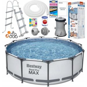 Bestway - opzetzwembad - 366x100 cm - compleet met accessoires