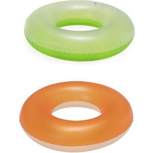 Bestway zwemband 91cm Frosted Neon - 1 willekeurige kleur - Groen of Oranje