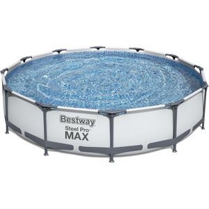 Zwembad Bestway Steel Pro Max Set Rond Grijs (366 x 366 x 76 cm)