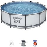 Bestway Pool »Steel ProMAX™«, Stahlrahmenpool-Set, Filterpumpe, Sicherheitsleiter 366x100 cm