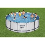 Bestway - Steel Pro MAX - Opzetzwembad Inclusief Filterpomp en Accessoires - 427x122 cm - Rond