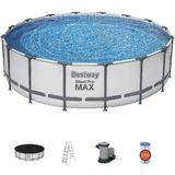 Bestway - Steel Pro MAX - Opzetzwembad inclusief filterpomp en accessoires - 488x122 cm - Rond