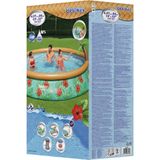 Bestway - Fast Set - Opblaasbaar Zwembad Inclusief Filterpomp - 457x84 cm - Paradijsprint - Rond