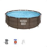 Bestway Steel Pro MAX zwembad - 366 x 100 cm (Rotan)