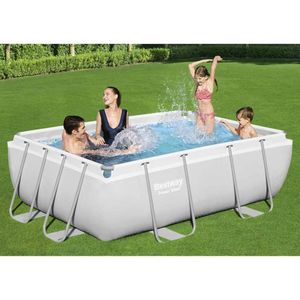 Bestway - Power Steel - Opzetzwembad - 282 x 196 x 84 cm - Inclusief Filterpomp
