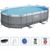 Bestway - Power Steel Oval Frame Pool Set 488 x 305 x 107 cm (56448GS)
