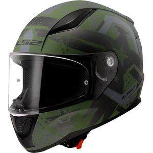 LS2 Helm Rapid II Thunder Birds FF353 mat groen maat M