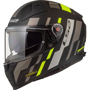 Integraalhelm LS2 FF811 Vector II Tron Mat Zwart-Hi-Vis-Geel