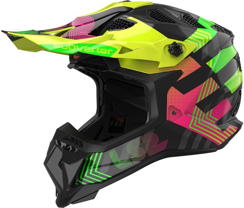 LS2 - MX700 Subverter - Crosshelm - KPA - Zwart - Ultralicht