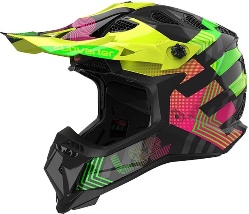 LS2 - MX700 Subverter - Crosshelm - Zwart - KPA - 1300g