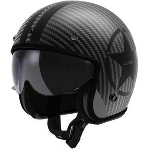 LS2 - OF601 Bob II - Jet Helm - Zwart - Carbon