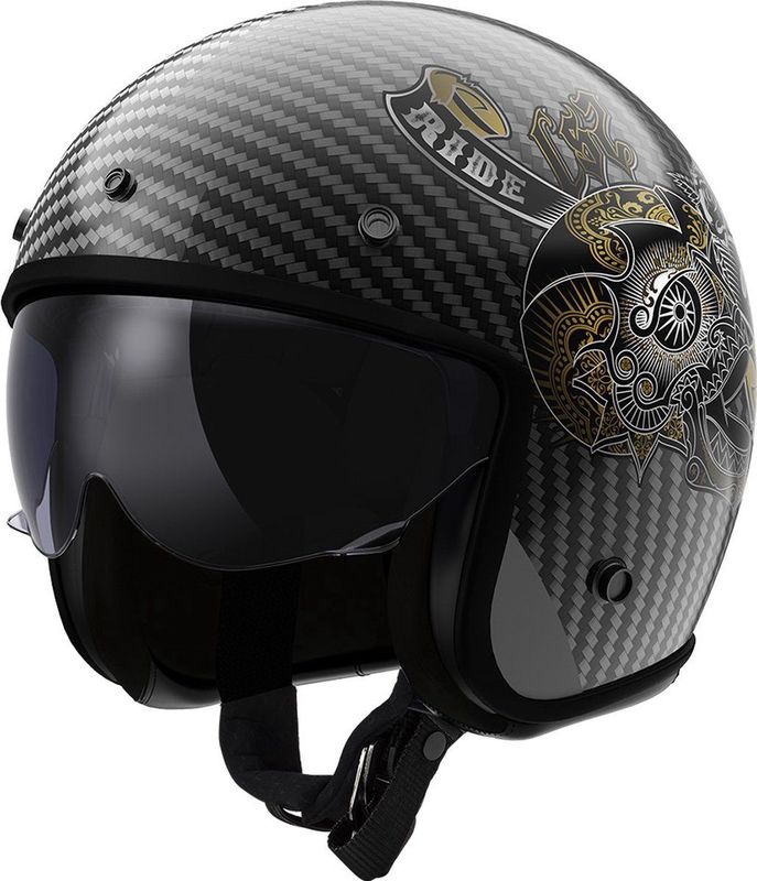 LS2 - Bob II Custom - Helm - Zwart - Materiaal: Kunststof