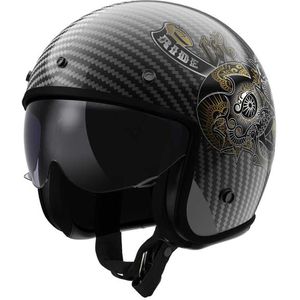 LS2 Helm Bob II Custom OF601 zwart maat XXL