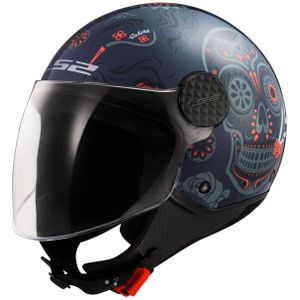 LS2 - Sphere Lux II Maxca OF558 - Motorhelm - Blauw en Oranje - Polycarbonaat